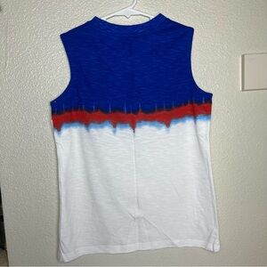NWT Cat & Jack Size 8 Boys Muscle Sleeveless Blue, Red, and White shirt Tue Dye